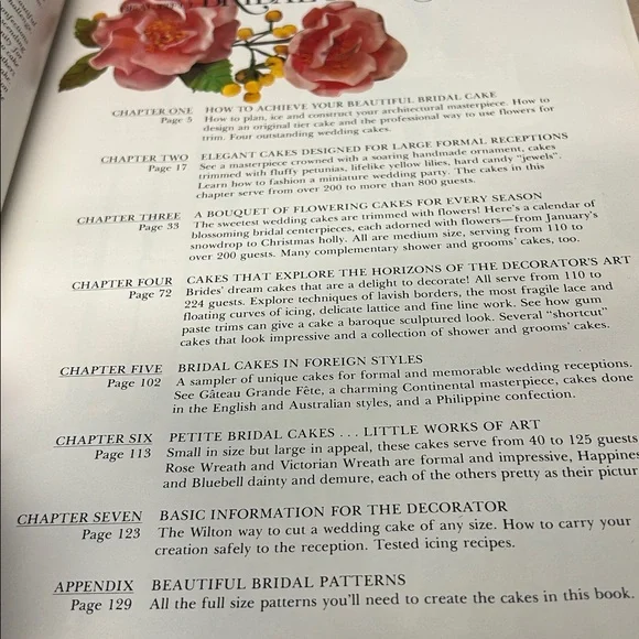 Vintage Beautiful Bridal Cakes The Wilton Way 1985 Cookbook Recipes Wedding - Picture 4 of 9